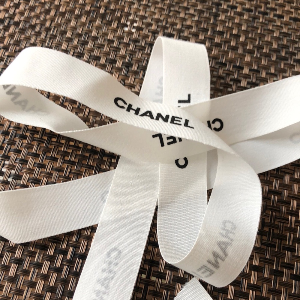 Chanel White Ribbon 30 inches long